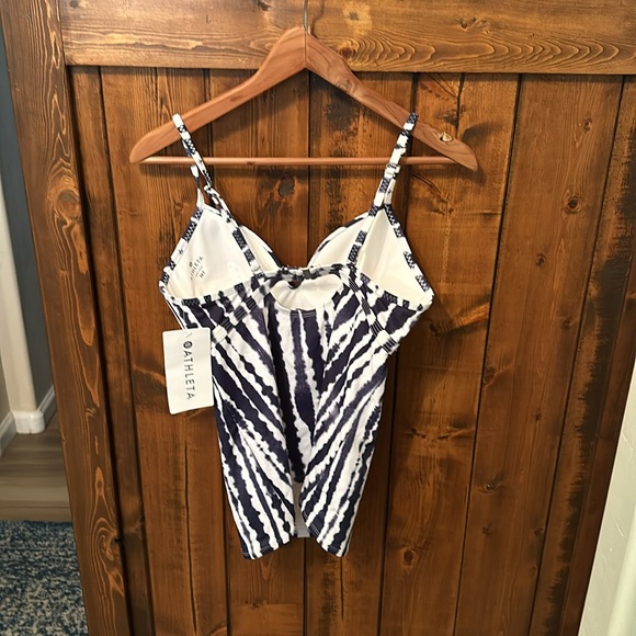 ATHLETA Wave Break Tankini Blue/White Size M Tall - Picture 4 of 5